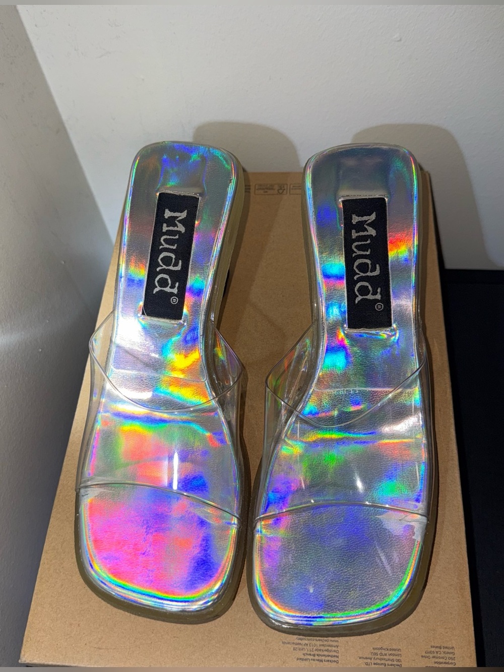 Vintage 90’s Holographic Size 7 Mudd Sandals